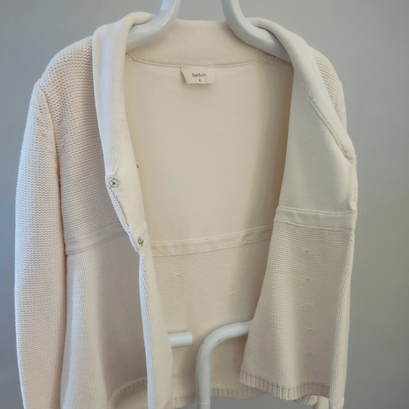 Ba&sh Ivory Cardigan Empire Waist Sweater size 2 - Picture 6 of 12